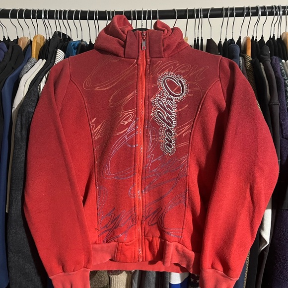 Red Women's Jacket with Embroidered Design - Picture 1 of 8